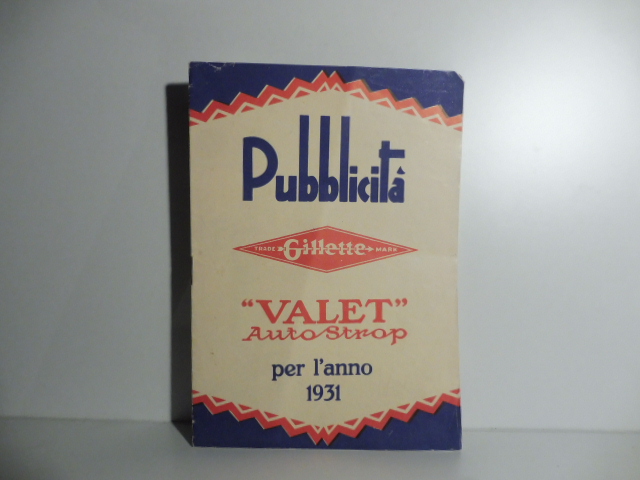 Pubblicità Gillette. Valet autostrop per l'anno 1931